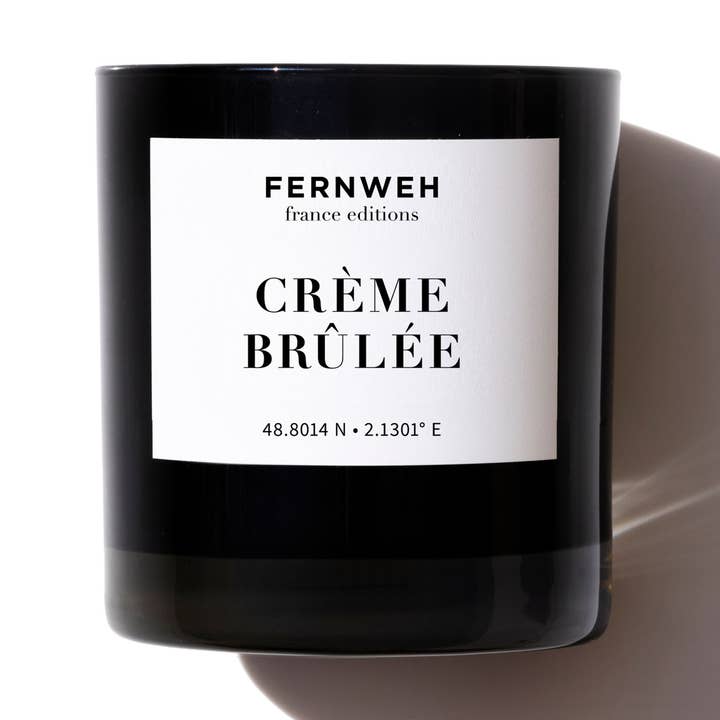 Crème Brûlée Scented Soy Luxury Candle - 11oz Glass for wholesale by Fernweh Editions