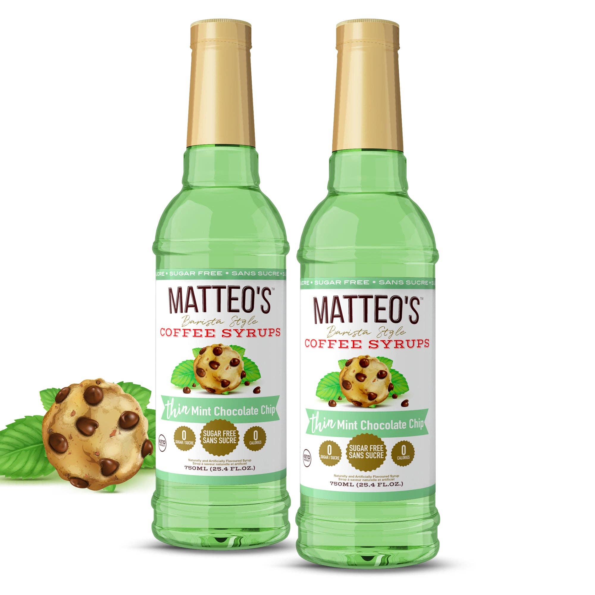 Matteo's - Wholesale Iced Coffee/Cold Brew - Matteo's Sugar Free Coffee Syrup, Mint Chocolate Chip, 0 Calories, 0 Sugar, Keto Friendly7