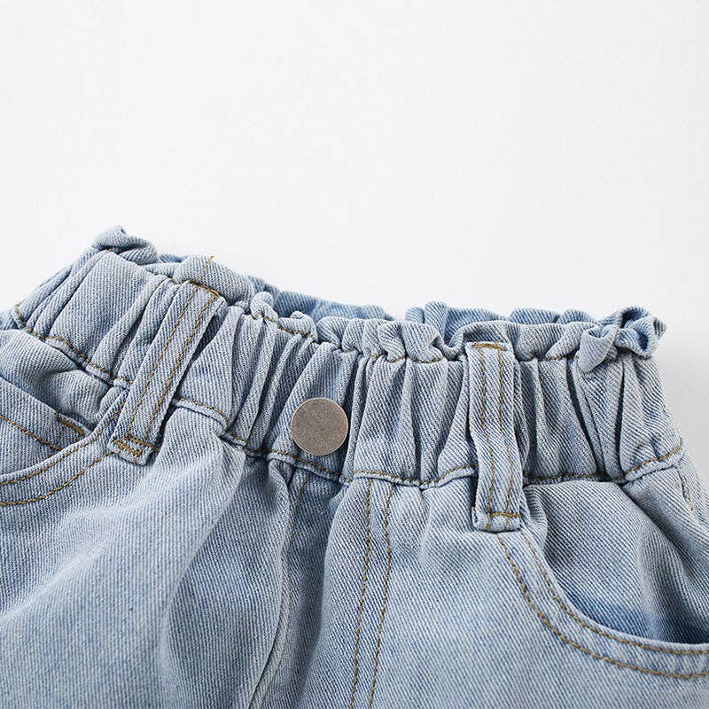 Blå Baby Denimblå Västerländsk Stil Lediga Shorts för wholesale på Faire1