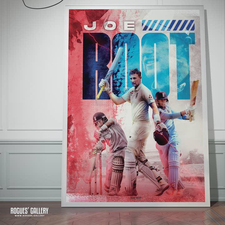 Joe Root — Konzeptposter zum englischen Cricket-Kapitän und zur Legende für den Großhandel von Rogues' Gallery