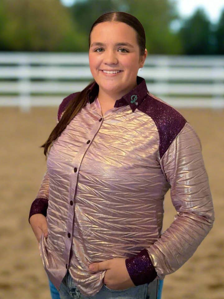 Amethyst Shine Performance Show Shirt for wholesale by The Ranch Equestrian Apparel & Accessories