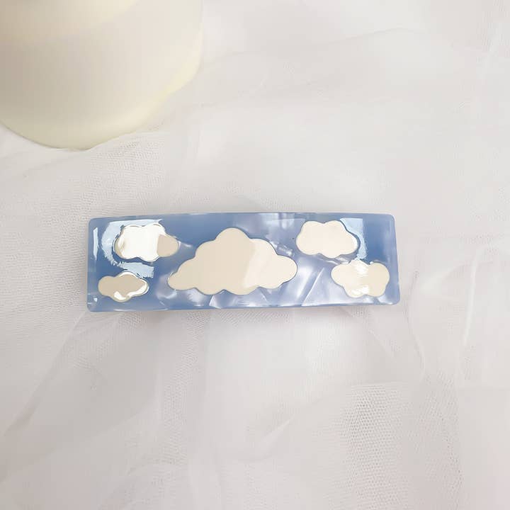 MKS America - Wholesale Hair Clip - Women's - Blue sky and white clouds Hair Clip - Women's1