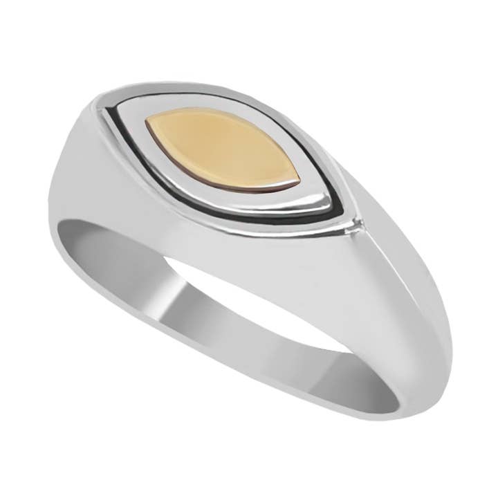 Alex 18k Gold and Silver Ring for wholesale by Indira Jewelry