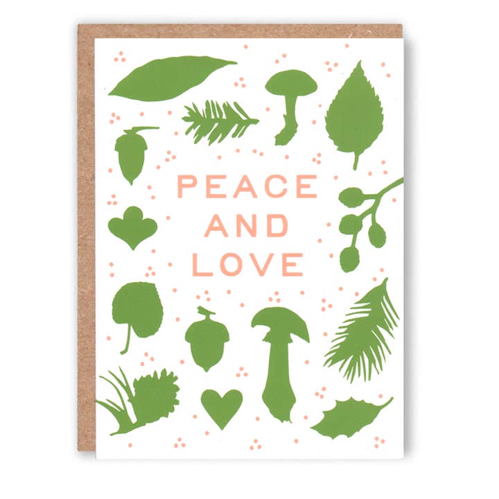 Peace and Love Card for wholesale by Sarah Landwehr