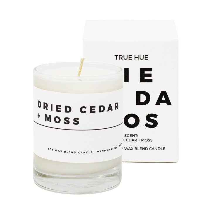 True Hue - Wholesale Pot/gevulde kaars - Gedroogde ceder+mos mini kaars0