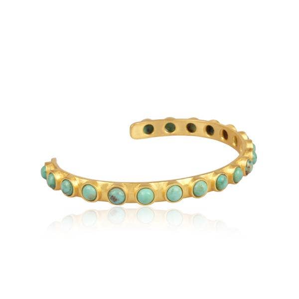 Christina Greene LLC - Wholesale Cuff Bracelet - Turquoise Studded Cuff3
