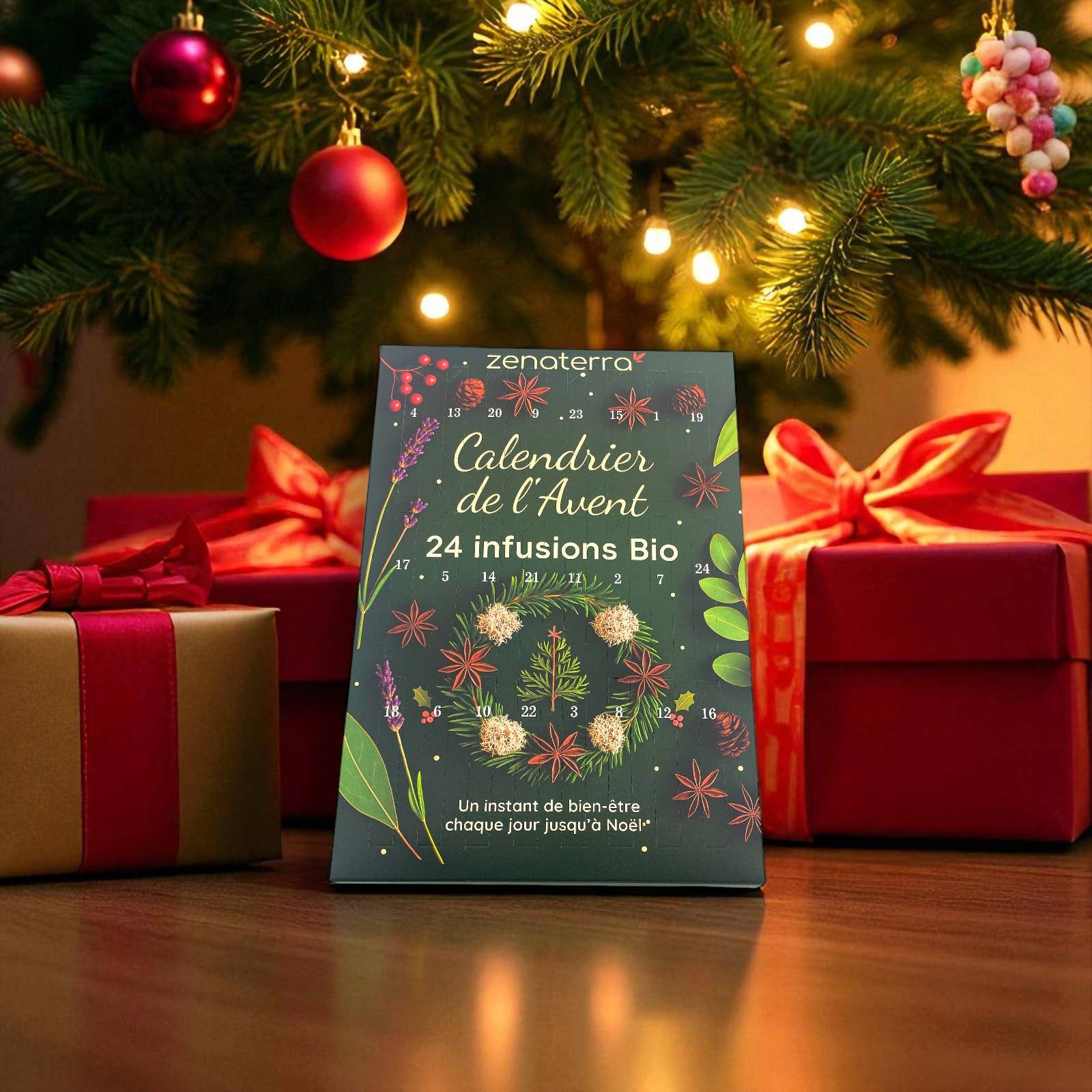 Zen'Arôme - Wholesale Advent Calendar - Advent Calendar 24 Organic Herbal Teas – 100% Natural12