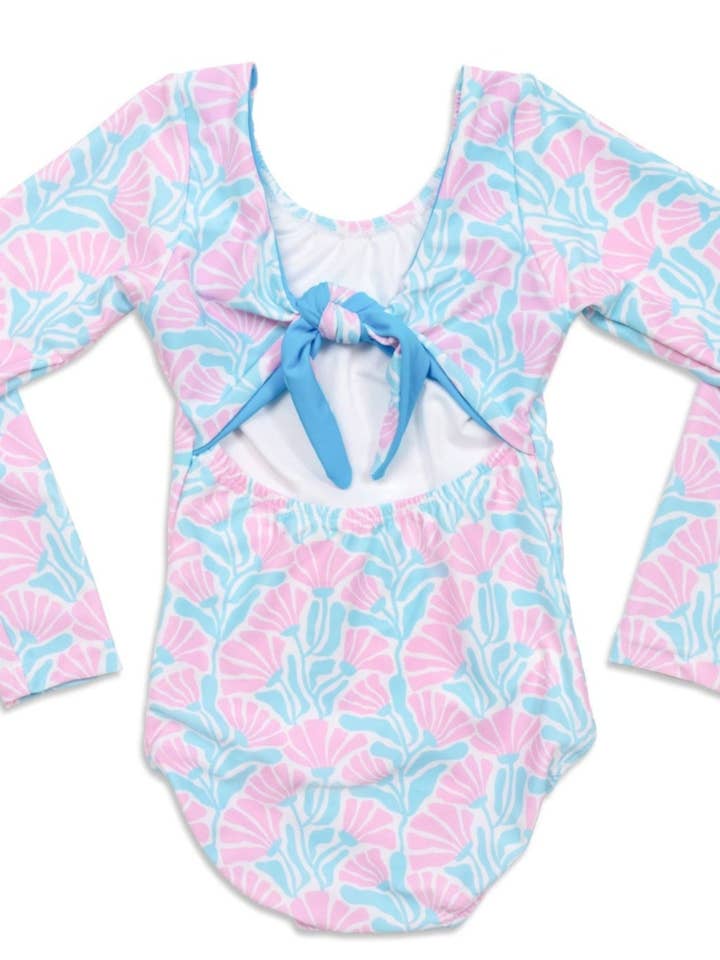 Bloomin' Petals Girls One Piece Tie Back for wholesale by Tidewater Tots