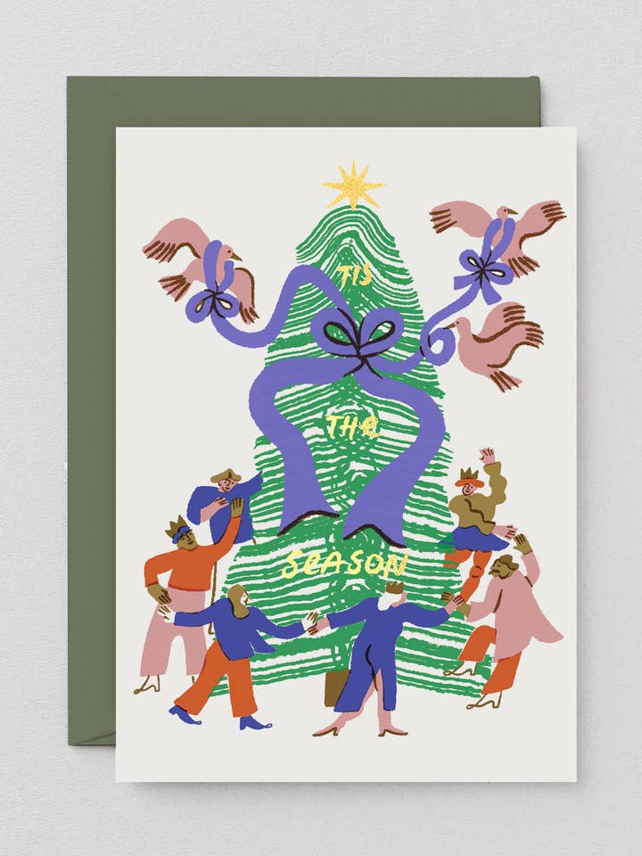 Tarjeta de felicitación navideña «'Tis the Season» para venta al por mayor de Wrap (US duties paid)