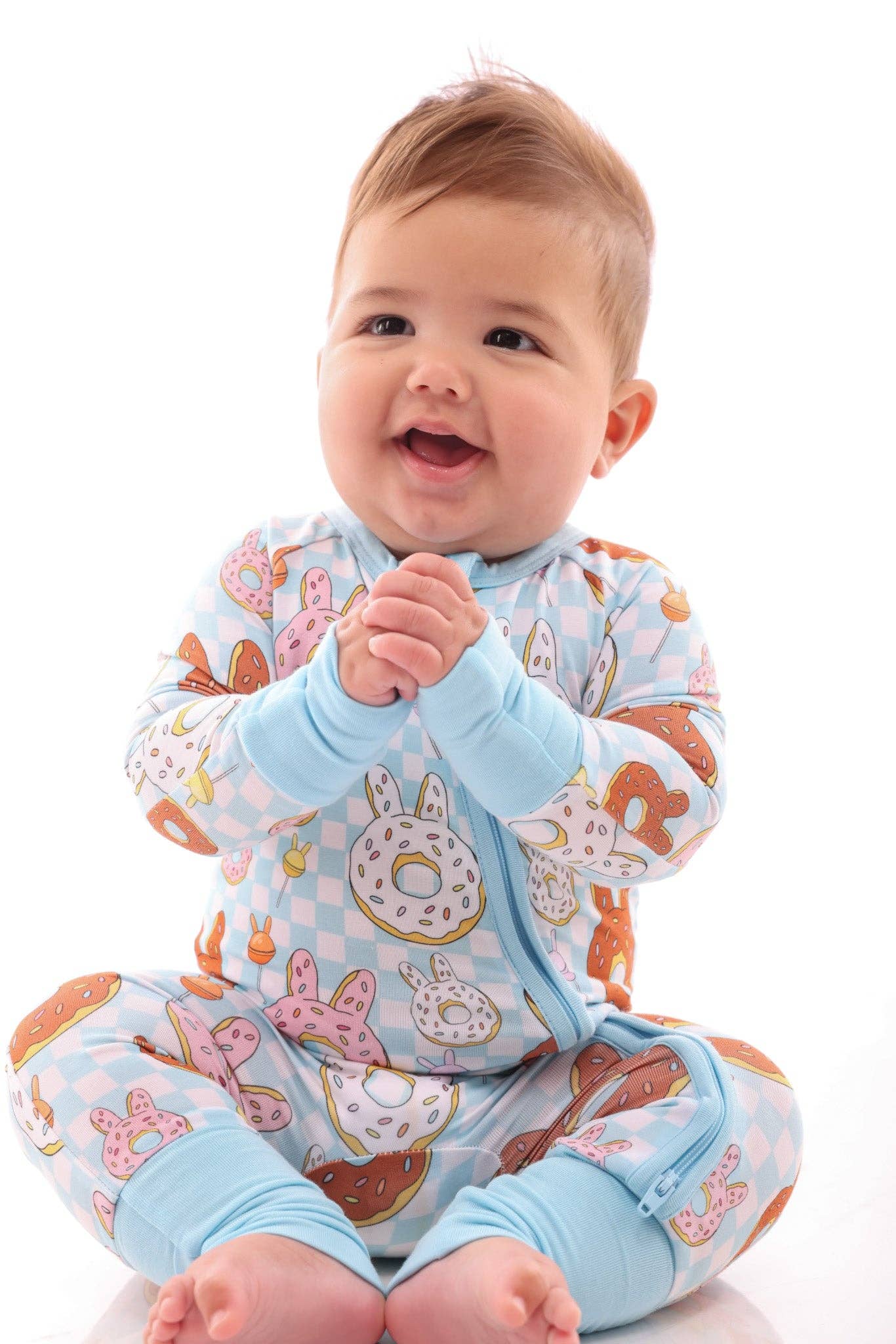 Poppy and rows - Wholesale Sleepsuit - Baby - Bunny Bites Zippy1