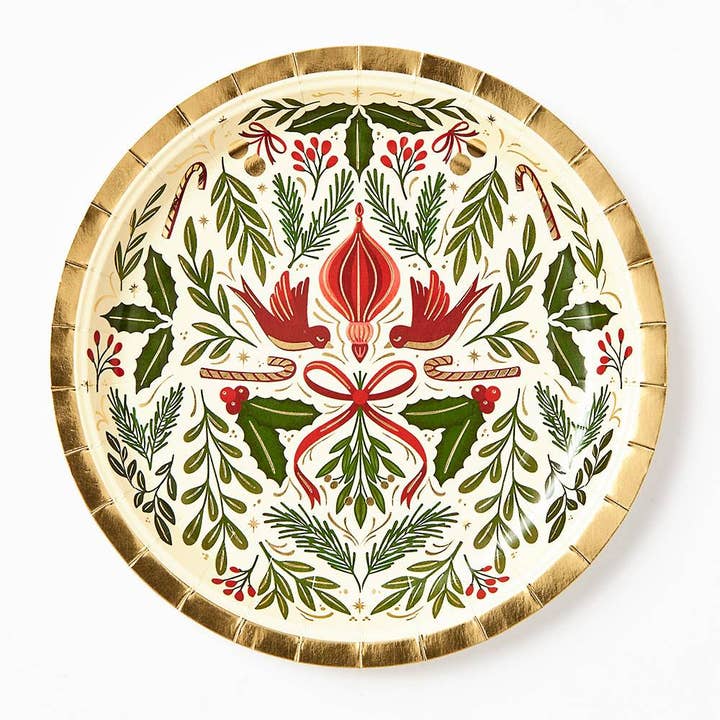 Paper Source Wholesale - Wholesale Disposable Plate - Elegant Holiday Large Christmas Plates
