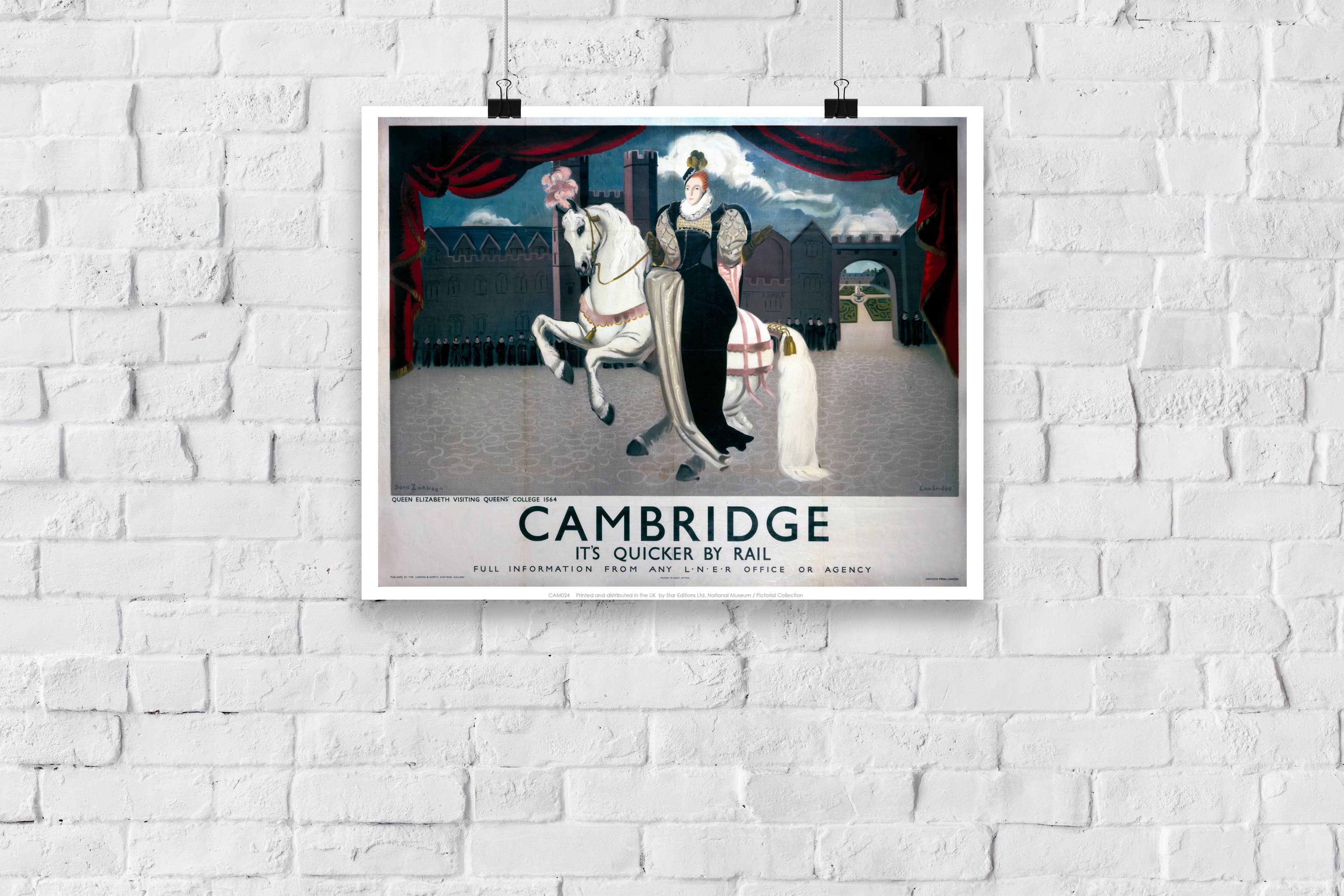 Star Editions – wholesale Konsttryck – Drottning Elizabeth på häst besöker Cambridge - Konsttryck2