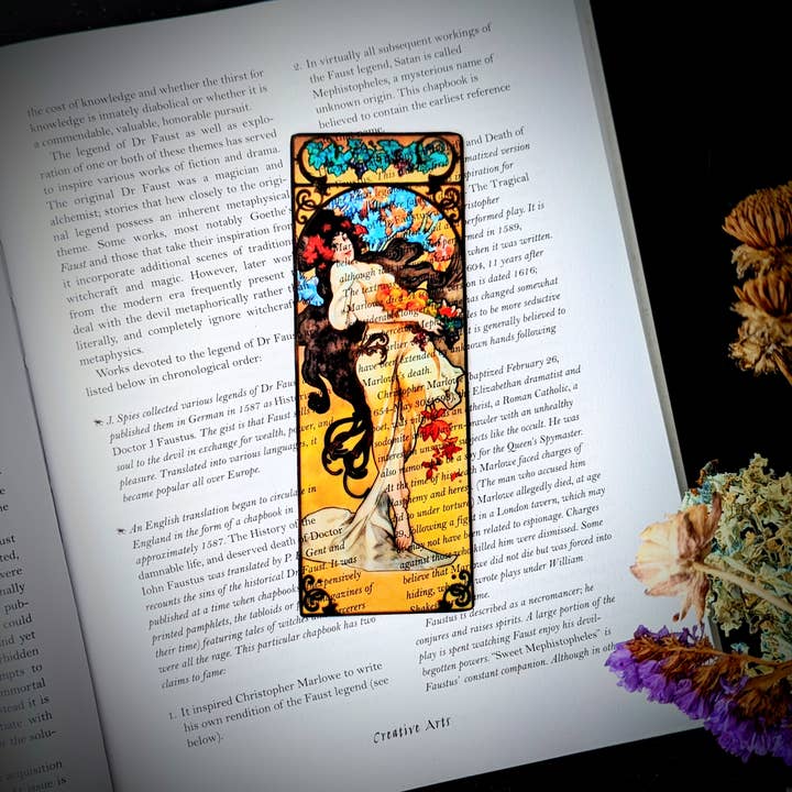 Clear Bookmark - Alphonse Mucha Amethyst II French Nouveau for wholesale by Dark Veinlet