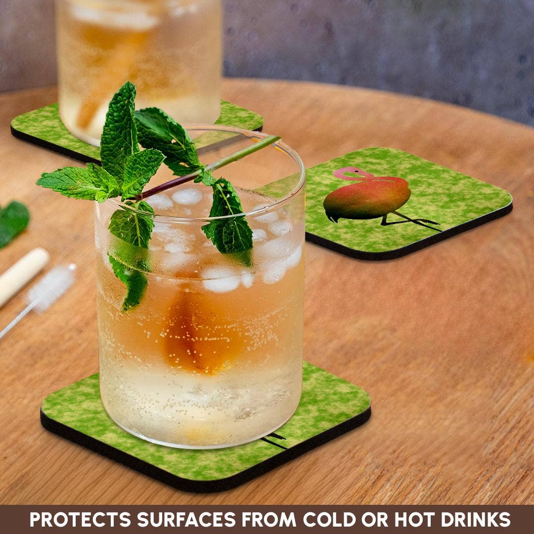 3dRose - Vendita all'ingrosso Sottobicchiere - 3dRose, FLAMANGO - Design Divertente di Fenicottero, Sottobicchiere9