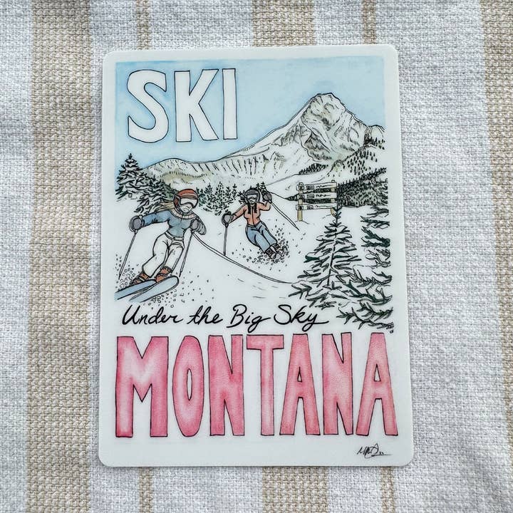 Ski Montana Klistermærke for engroshandel hos Red Fox Design Studio