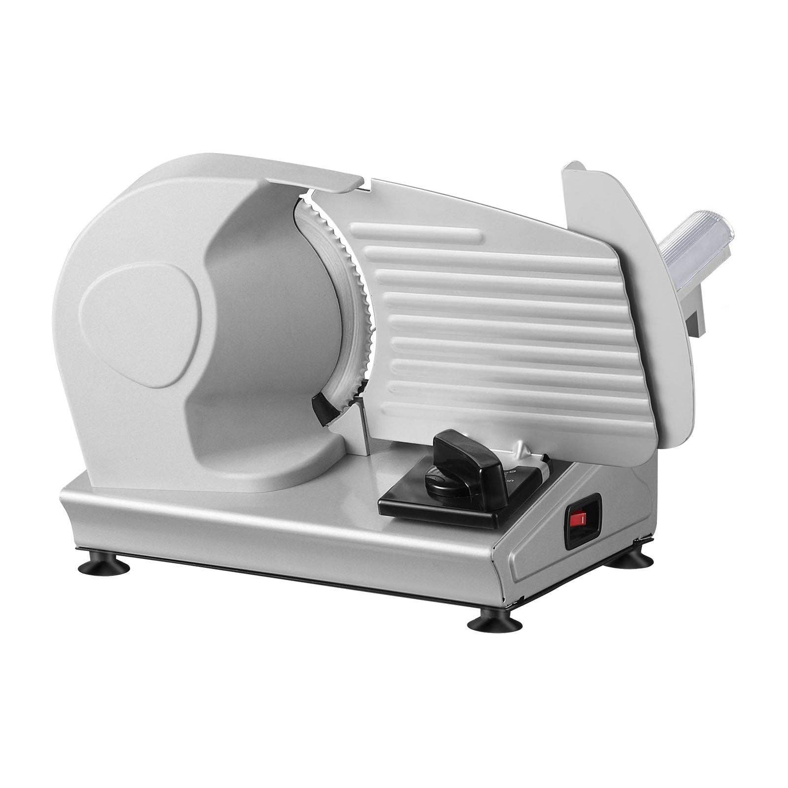Hard Rock Health Stores - Wholesale Kitchen Appliance - Meat Slicer, 180W Electric Deli Food Slicer with 7.5" SUS420 Stainless Steel Blade and Blade Guard, 0 - 0.6 inch Adjustable Thickness for Home Use, Easy to Clean, Cut Meat, Bread, Ham and Cheese10