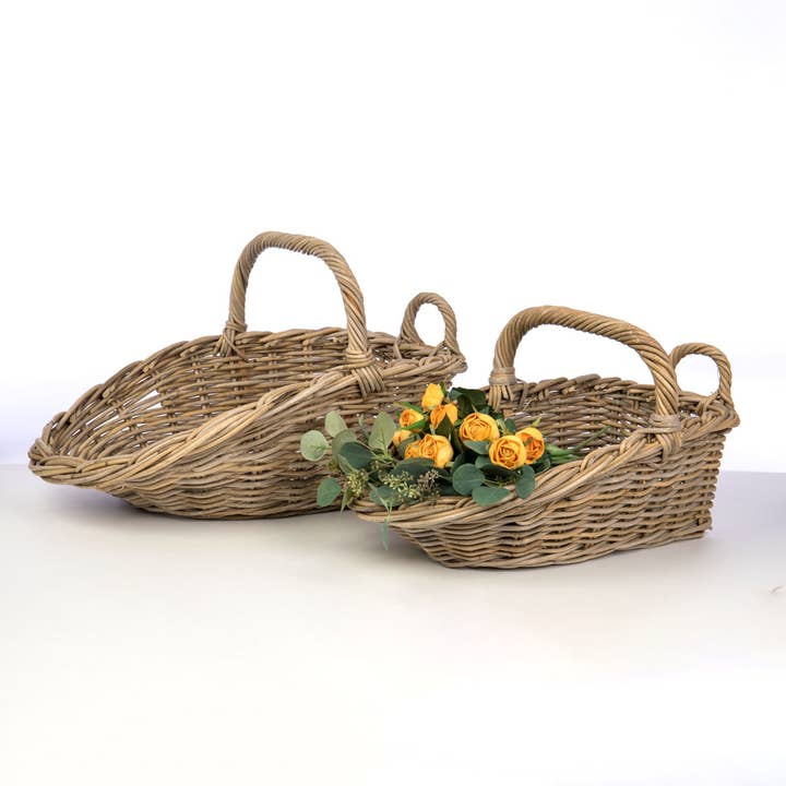 S/2 RATTANSCHAUFEL OH-KUBU GRAU für den Großhandel von Willow Group