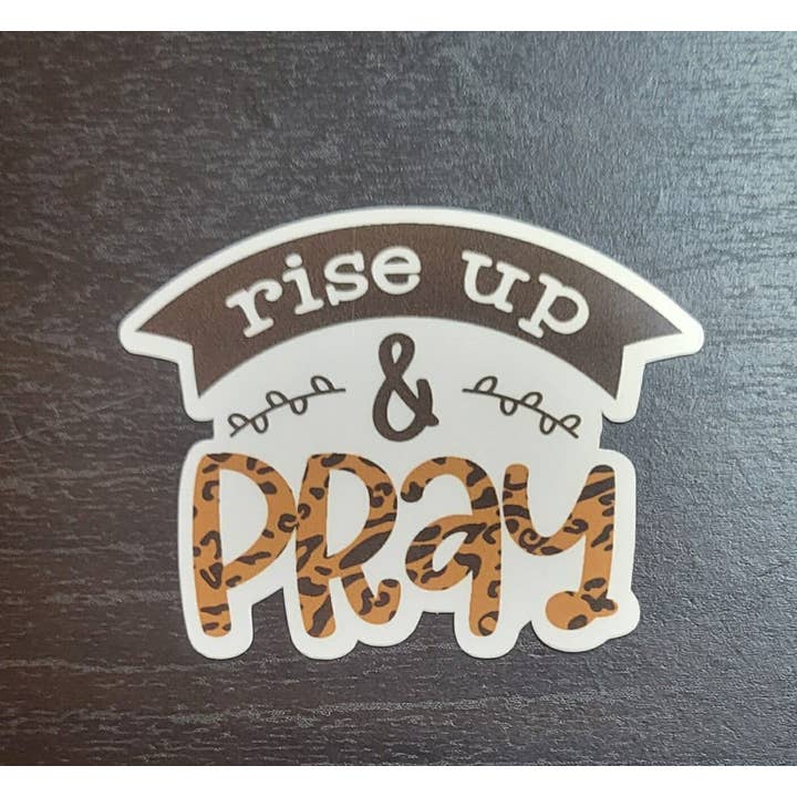 Adesivo Rise Up & Pray | Adesivo motivazionale | Laptop Stick per la vendita all'ingrosso da parte di CraftdeeD