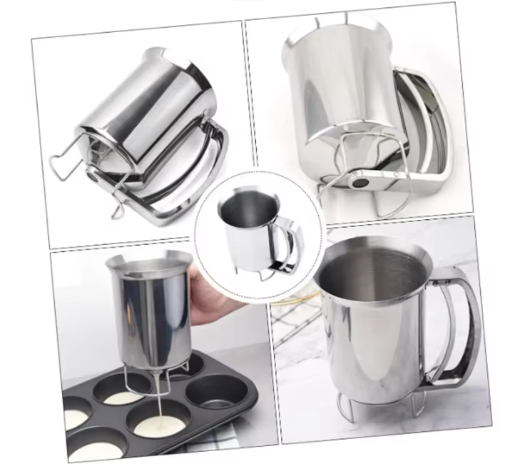 VIGOR - Wholesale Baking Dish - Stainless Steel Kitchen Flour Tool Mix Funnel Dispenser9