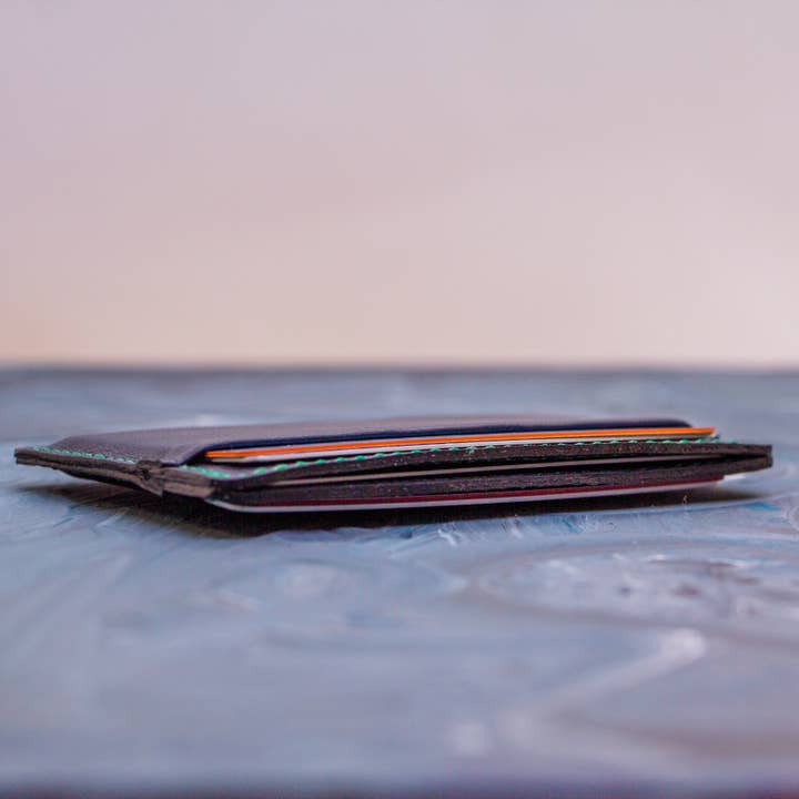 Twin Engine Coffee – wholesale Kortfodral - Unisex – Läderkortplånbok - Deep Ocean - Artisan Fair Trade11