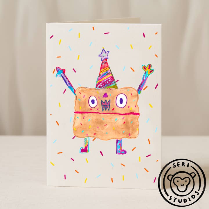 Birthday Cake 5x7/A6 card - Collab X SS for wholesale by Blue Iris Designs Co