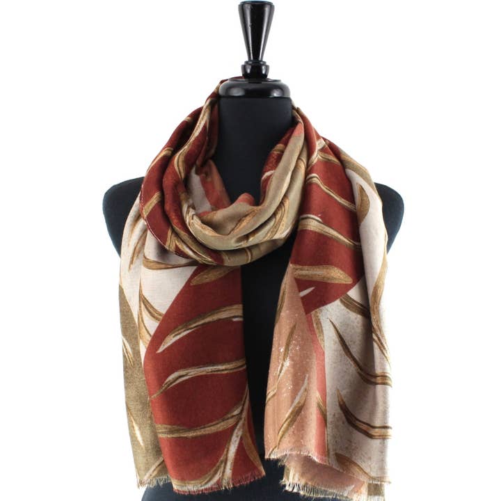 Pretty Persuasions - Wholesale Scarf - Women's - S25224 Fall Print Scarf  4