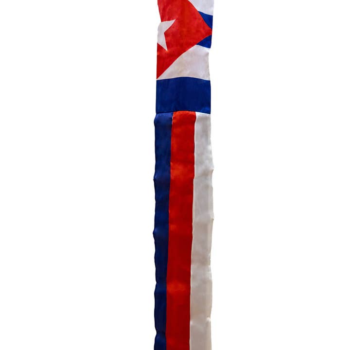 Flags Importer - Wholesale Wind Chime - Cuba Super Shiny Poly 5ft Windsock1