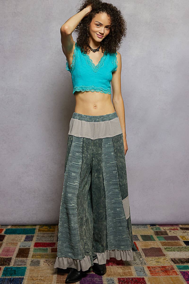 Pol Clothing - Wholesale Tank Top - Women's - Lace Trim Ribbed V Neck Summer Sleeveless Crop Top29