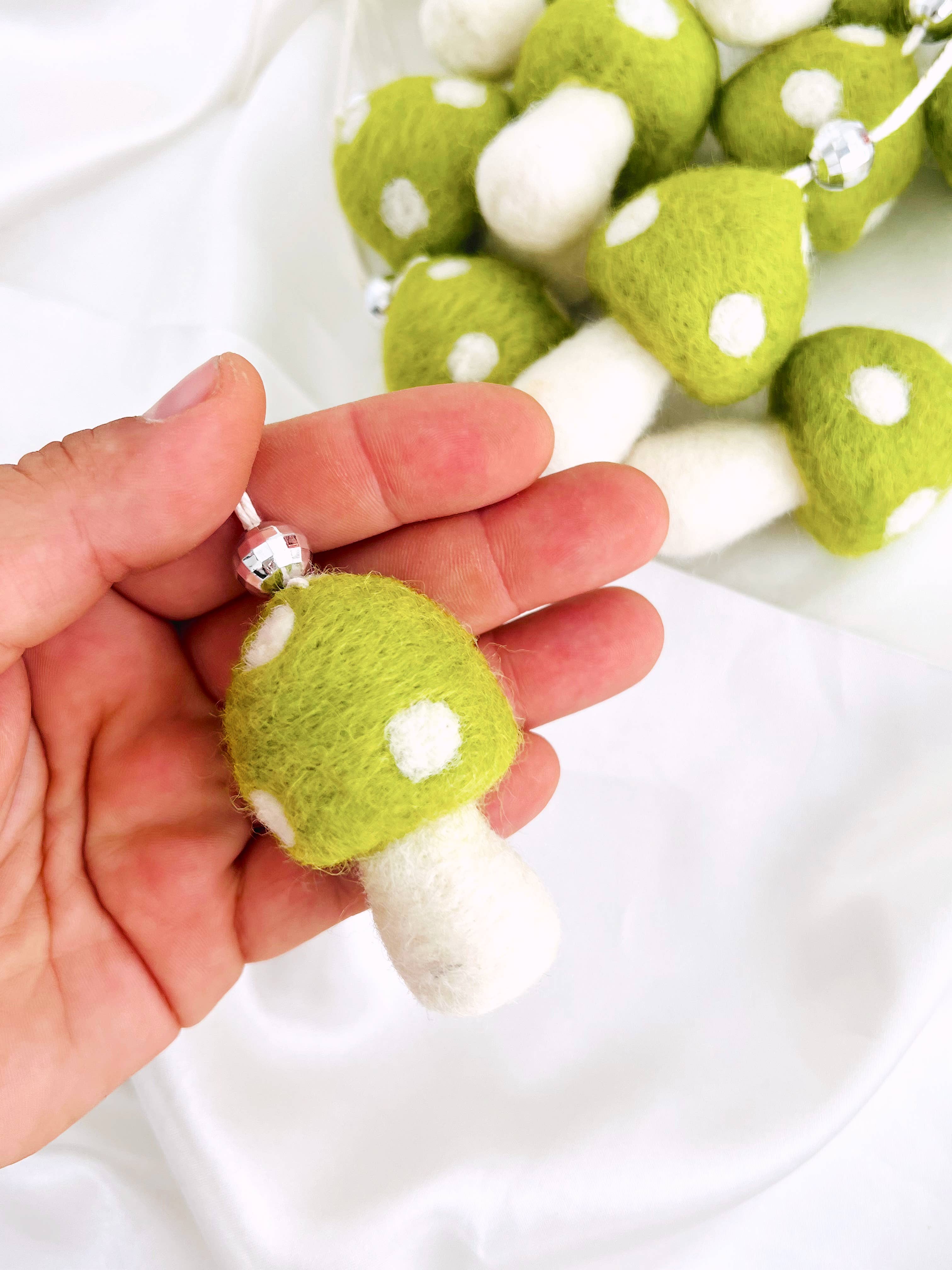 Golden Hour Designs - Wholesale Car Decorative Charm - Women's - Felt Mushroom Car Hanger - Trendy, Cottagecore, Colorful1