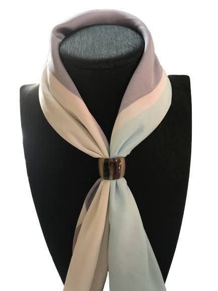 Hala Design - Wholesale Scarf Clip - Women's - Buffalo Horn Tube Scarf Ring for Sill Scarf3