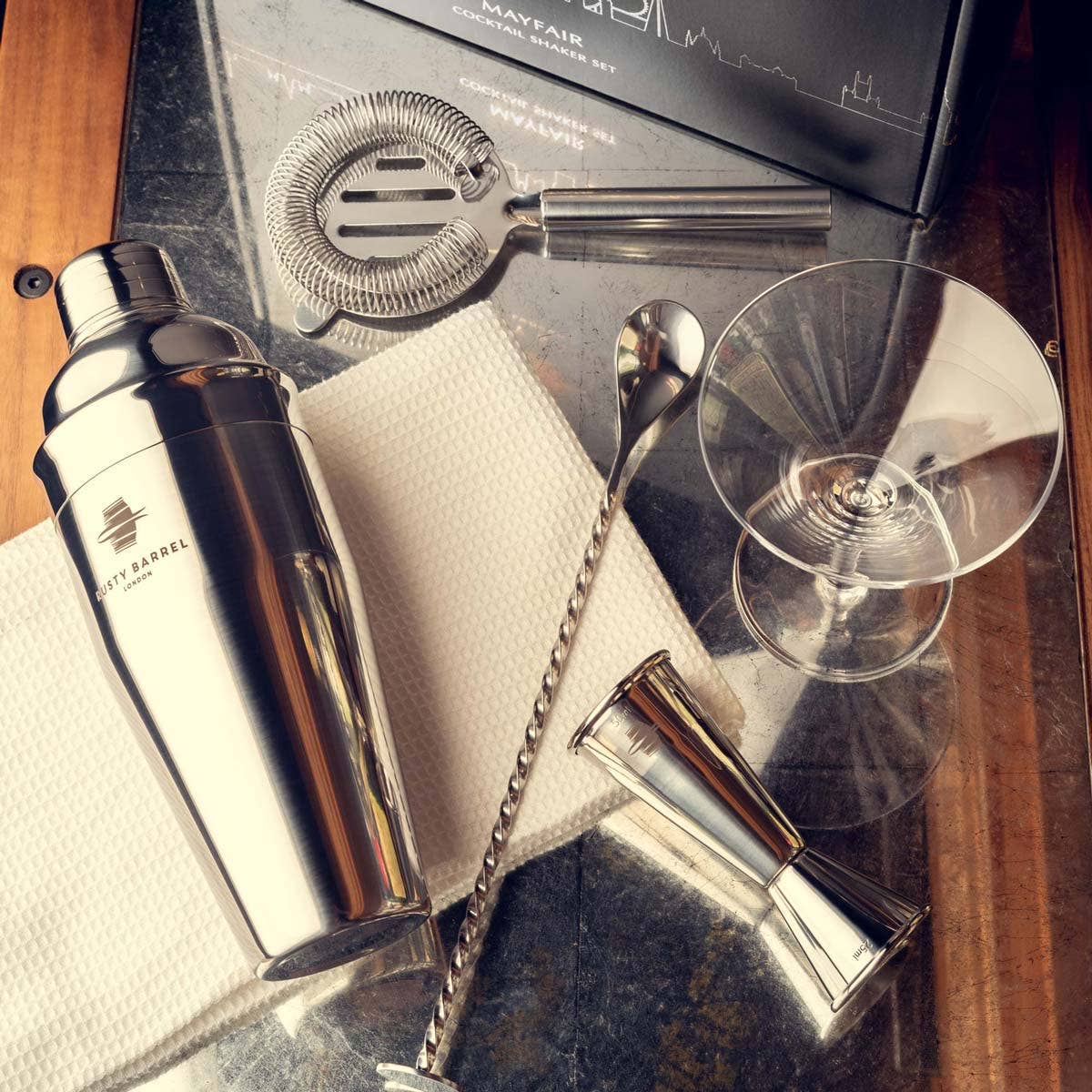 Rusty Barrel - Wholesale Bar Tool - Rusty Barrel Mayfair Cocktail Making Set4