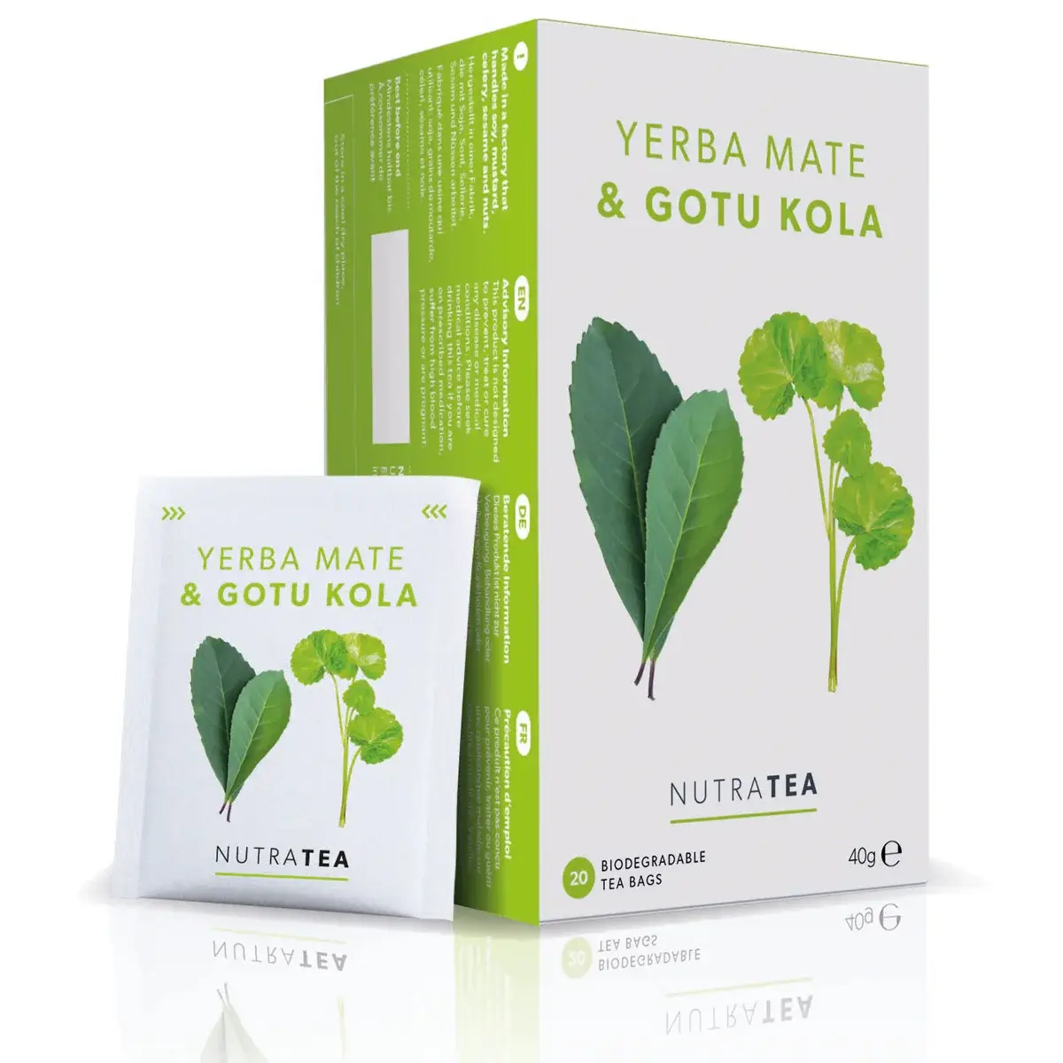 NutraTea – Großhandel Gesundheits-/Entgiftungstee – Yerba Mate & Gotu Kola Kräutertee0