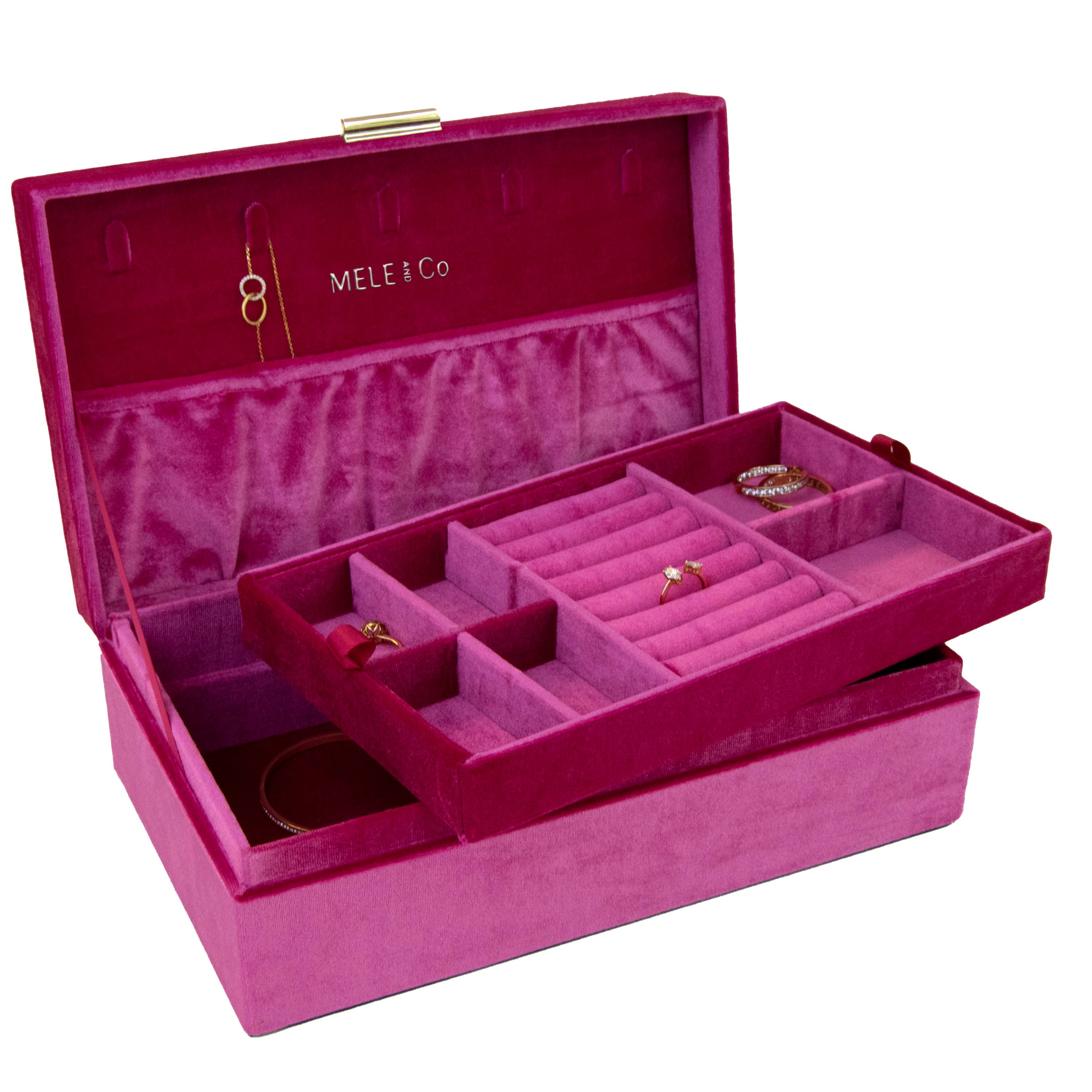 Mele and Co - Wholesale Jewelry Box/Organizer - Mele and Co Jewel Velvet Jewelry Box3