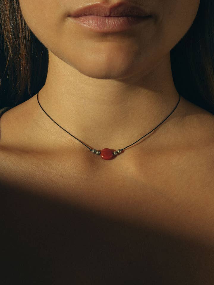Röd karneol | bas halsband för wholesale av inua