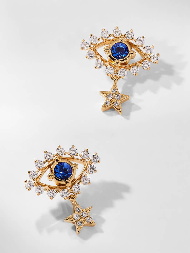 AJOA EVIL EYE STUD EARRINGS for wholesale by NADRI