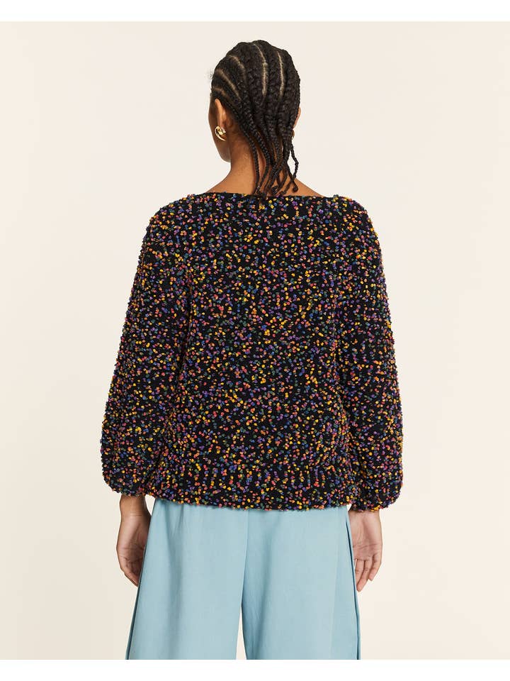 Pepaloves - Wholesale Knit Top - Women's - JERSEY MINI POMPONES NEGRO3