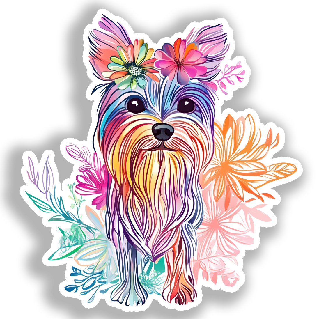 Yoonek Graphics - Wholesale Sticker - Yorkshire Terrier Dog Decal Sticker # A0170740