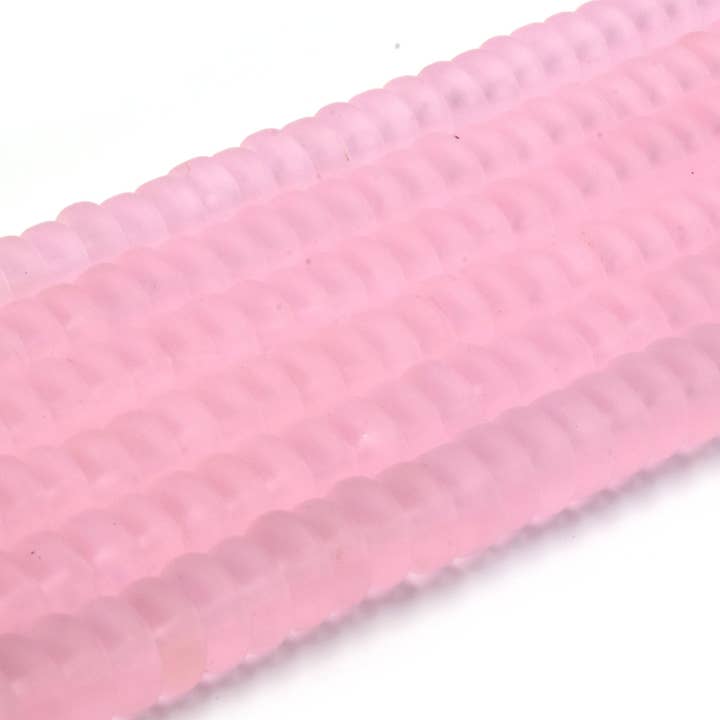 Only Beads - Wholesale Beads - Glass Beads | Recycled Glass Rondelle Shaped Beads | Sea Glass Disc Beads