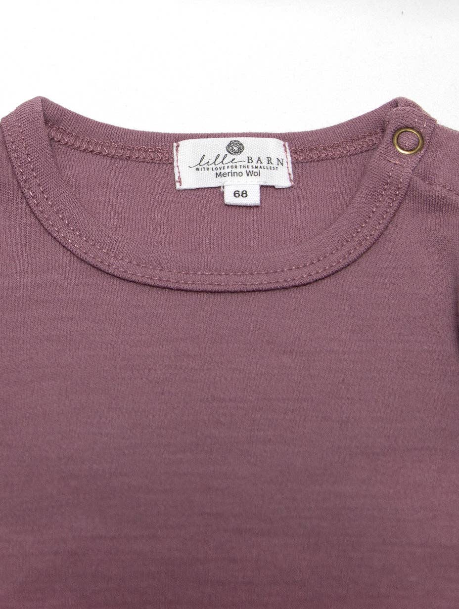 Lille Barn – Macacão - Bebé por atacado – Body de lã com mangas compridas - Lã merino - Grape shake2