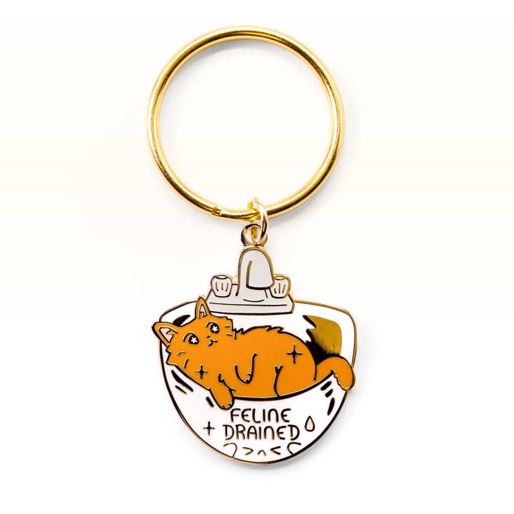 Feline drænet (Havana Brown Cat) nøglering, fars dag for engroshandel hos Flair Fighter