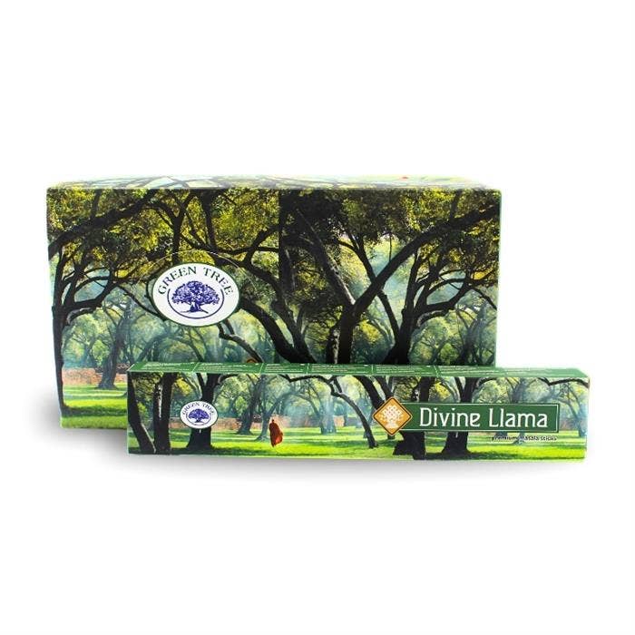 Green Tree - Vente Encens - Bâtons d'encens naturels Divine Llama Green Tree roulés à la main1
