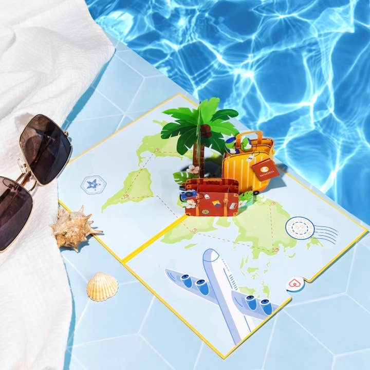 papercrush – Engroshandel Hverdagshilsen kort – God rejse pop-op kort | 3D lykønskningskort5