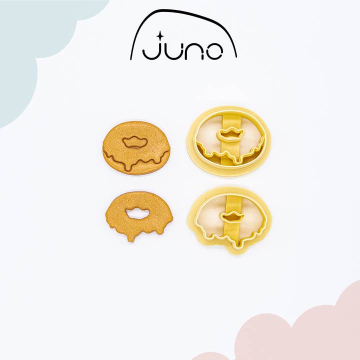 Juno 3D - Wholesale Cookie Cutter - Donuts Doughnut Printed Clay Cookie Cutter Set