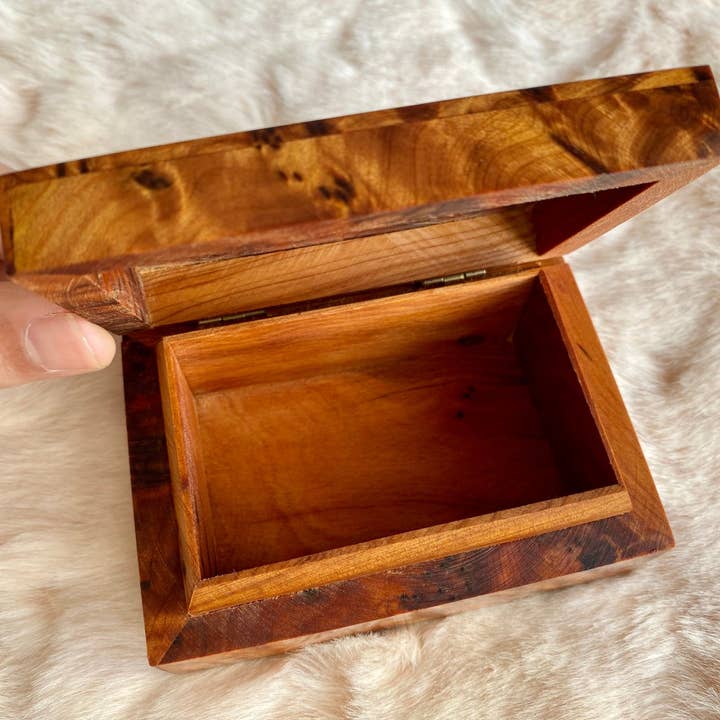 AtlasPerles - Wholesale Jewelry Box/Organizer - 4"x2" Wedding ring box,Morrocan thuya wooden box,handmade Ring Box For Keepsake,Engagement Jewelry Storage,Proposal Engraved thuya Ring Box