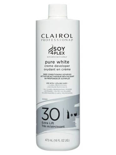 CLAIROL SOY 4 PLEX PURE WHITE CREME DEVELOPER 30 VOL 16 OZ for wholesale by MI Hair Distribution