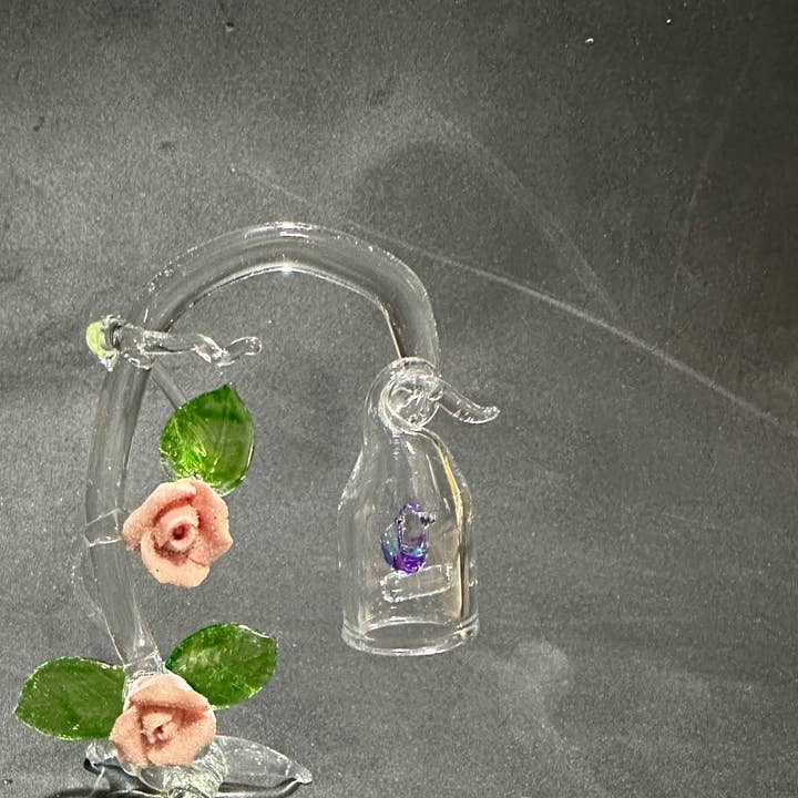 Handmade Glass Swinging Songbird\ for wholesale by Gift Gallery Glass