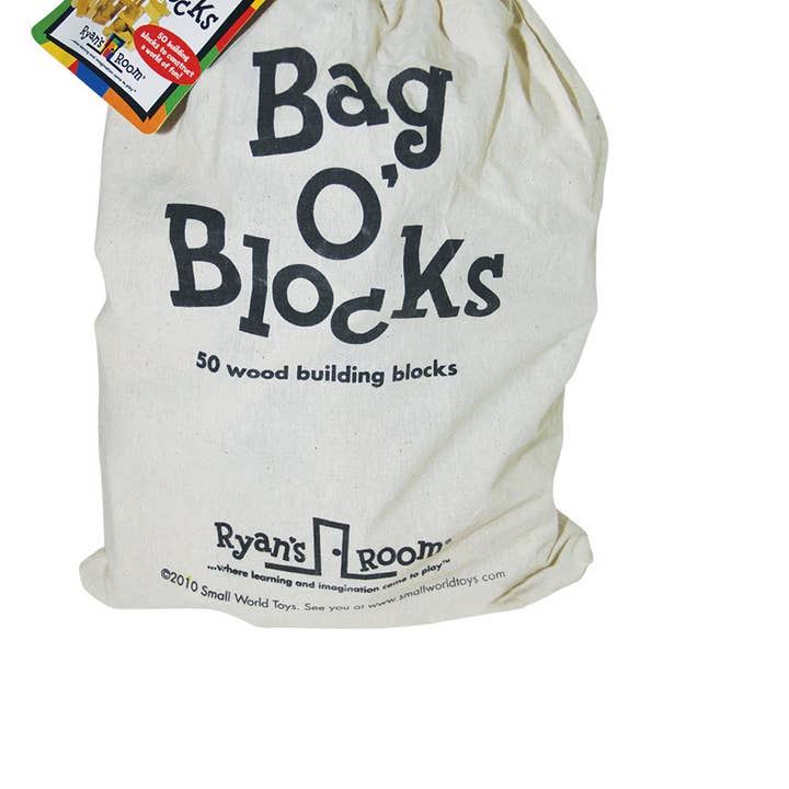Bag O' Blocks--Natural for wholesale by Small World Toys