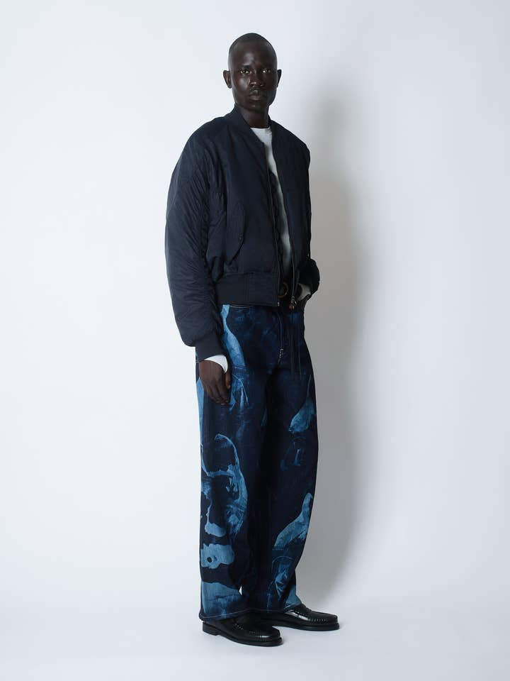 KINETIC CUT FREEDOM AVIATION BOMBER JACKET for wholesale by Saul Nash