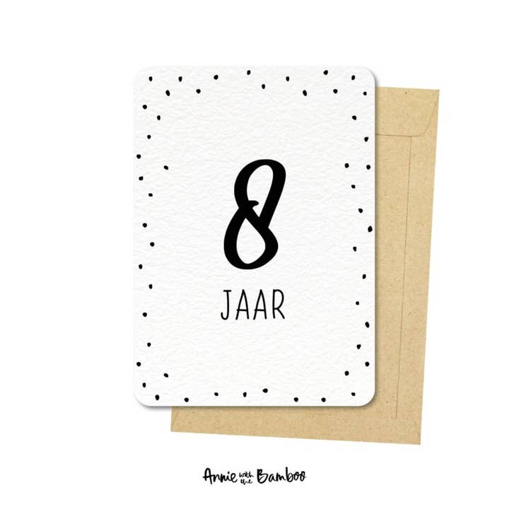 Ansichtkaart - 8 jaar voor wholesale door Annie with the Bamboo