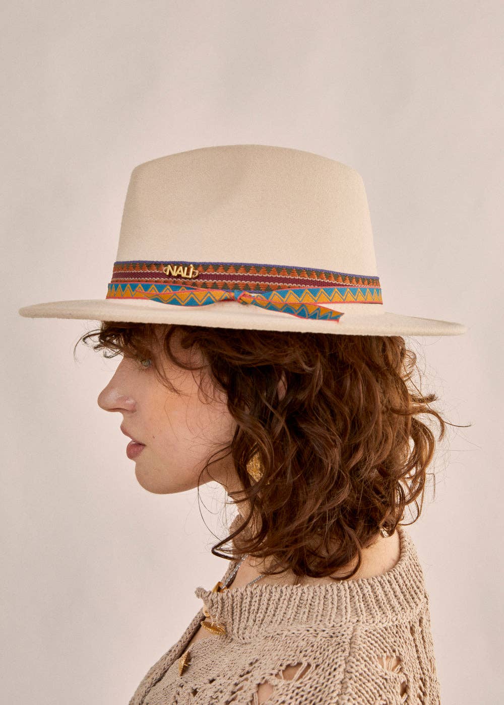 NALI' - Vente Chapeau en feutre - femme - CHAPEAU FEMME ROUILLE AVEC RUBAN - N602